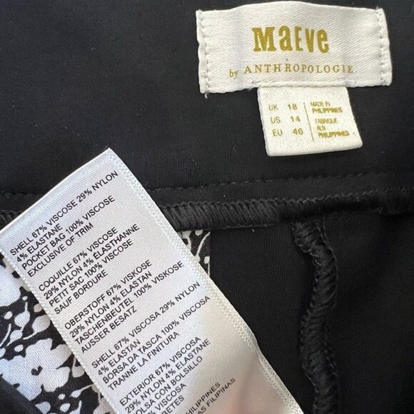 The Naomi Cropped Wide-Leg Black Stretch Flared Pants by Maeve Anthropologie 14 - Picture 7 of 12